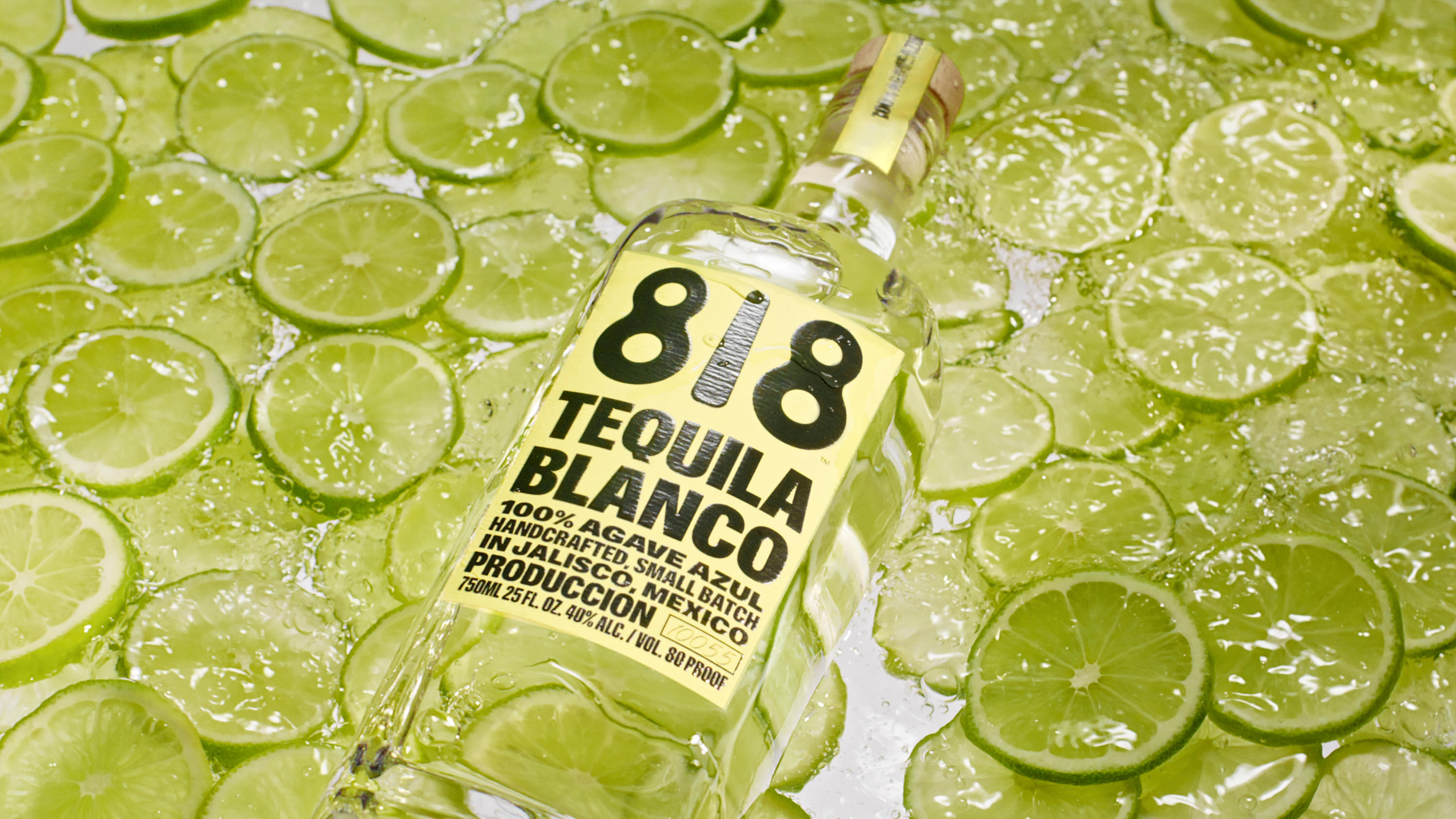 818 BOTTLE SPLASH BED OF LIMES