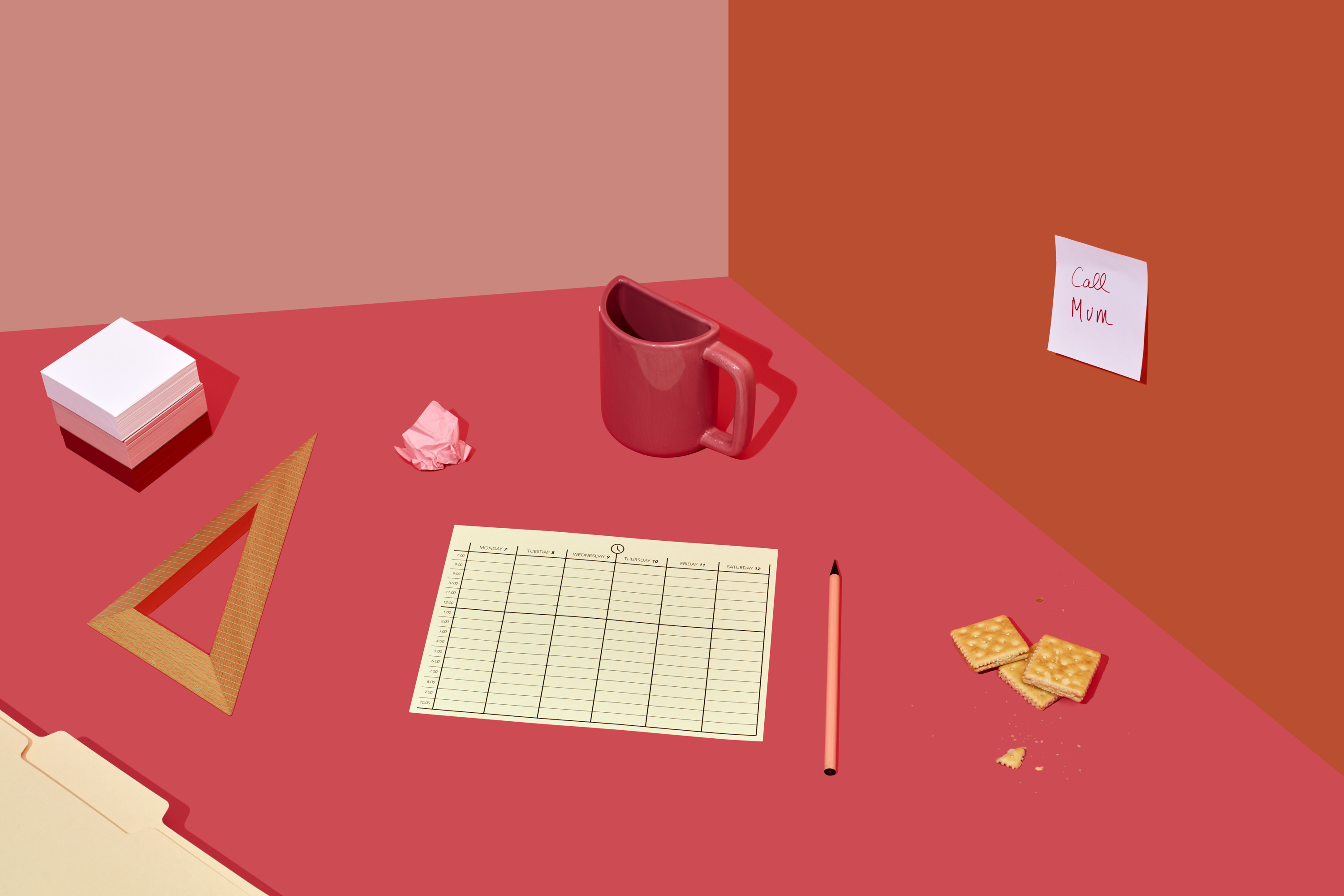 Red Office Desk 2